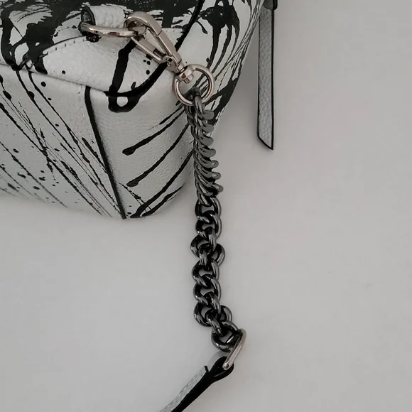 Henri Bendel About Town Splatter Backpack? Silver and Black 